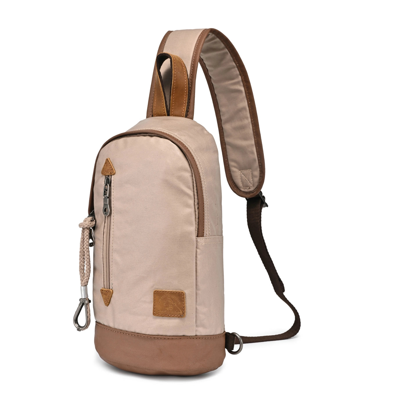 Urban Light Coated Canvas Sling Bag - Beige