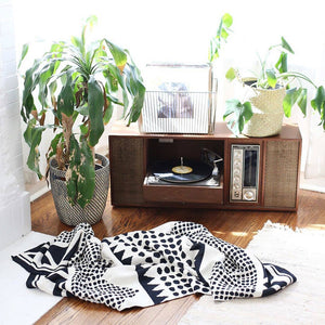 Adobe Boho Geometric Throw Blanket