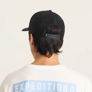 Station Trucker Snapback Hat - Black