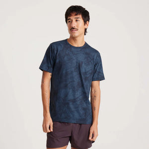 Mathis Pocket Short Sleeve Active Tee - Navy Tie Dye