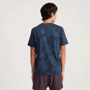 Mathis Pocket Short Sleeve Active Tee - Navy Tie Dye