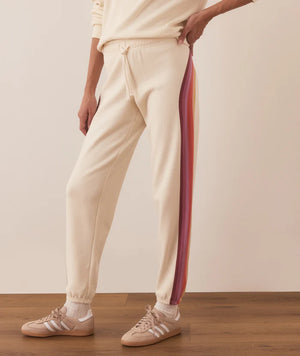 Anytime Sweatpants - Antique White Stripe