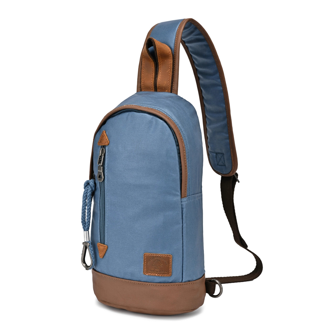 Urban Light Coated Canvas Sling Bag - Denim Blue