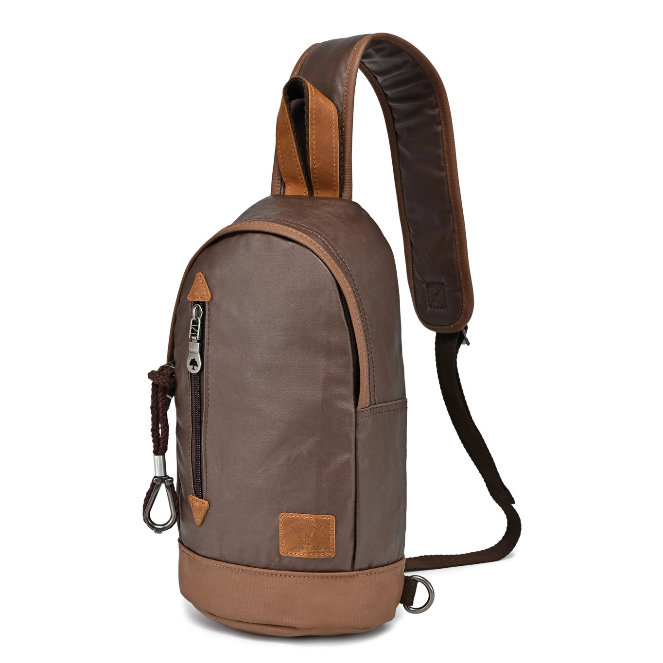 Urban Light Coated Canvas Sling Bag - Brown