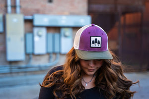 Three Tree Tri Tone Trucker-  Purple