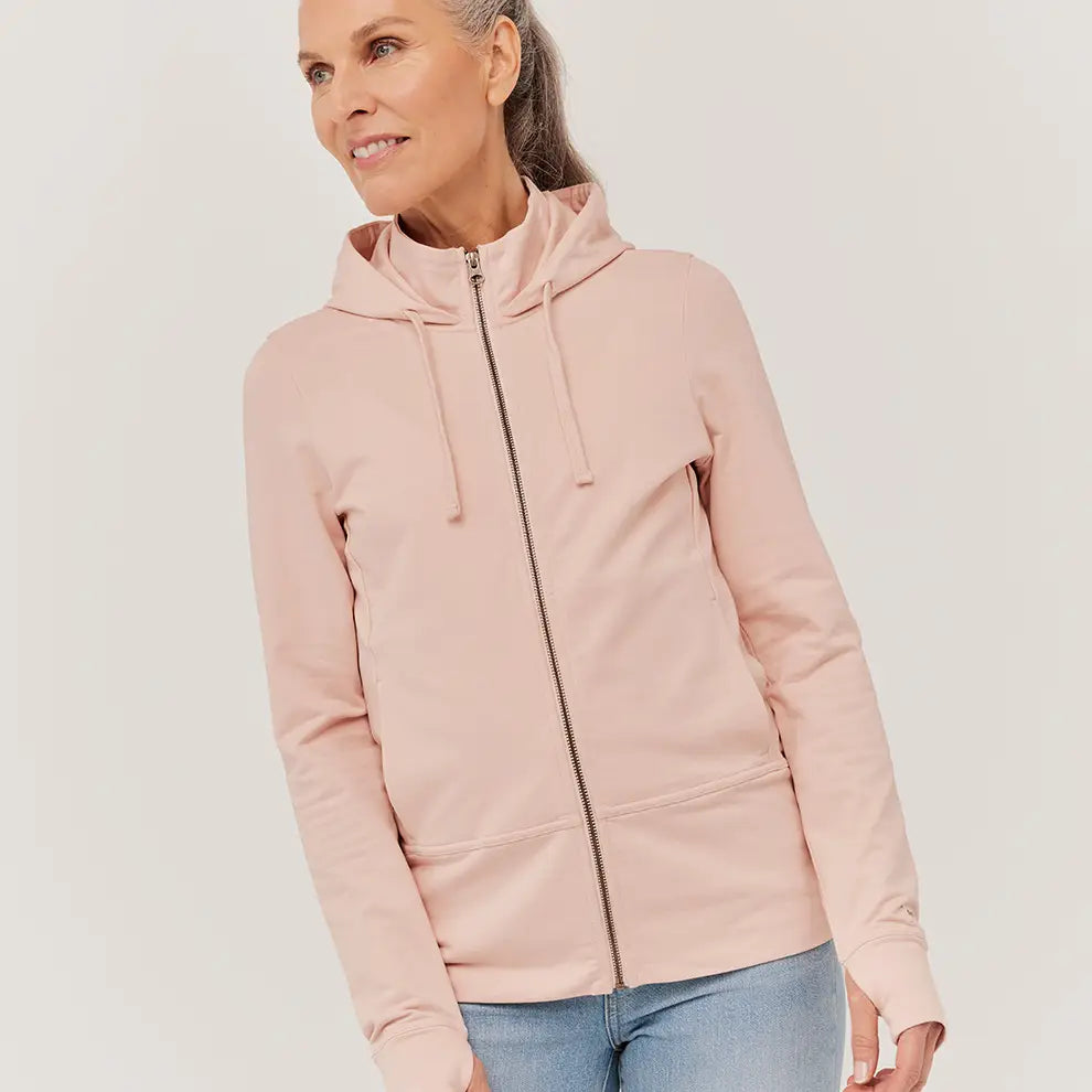 The Studio Snug-fit Zip Hoodie - Blush