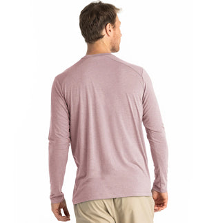 Men's Bamboo Shade Long Sleeve - Heather Adobe Red