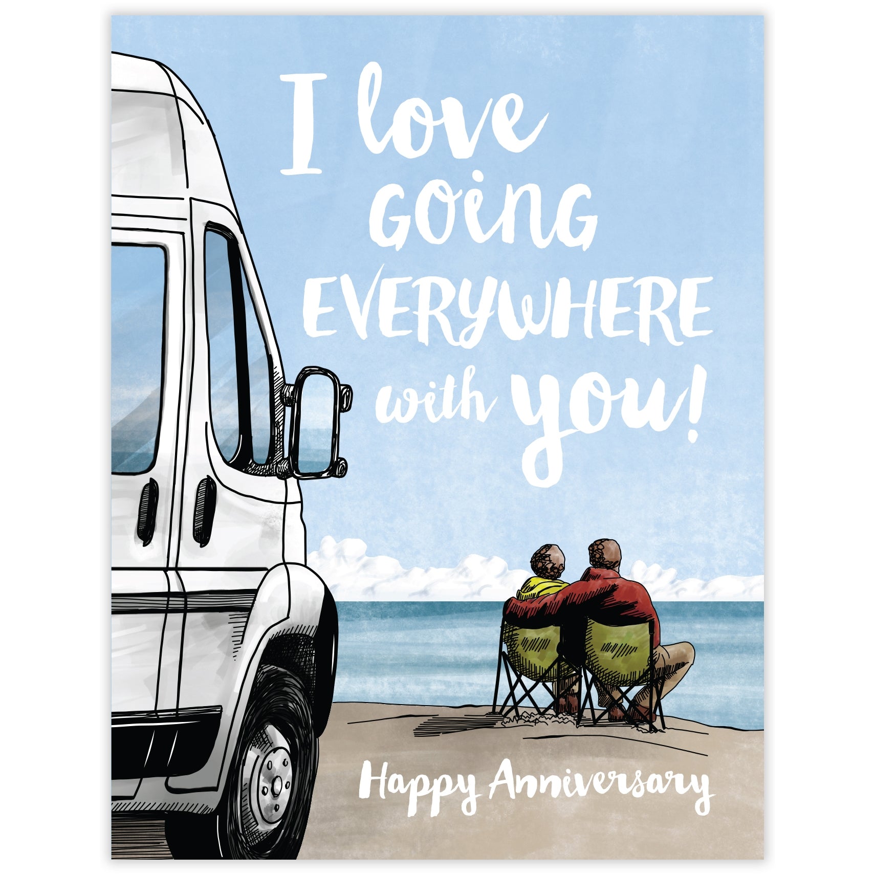 Going Everywhere Anniversary Card