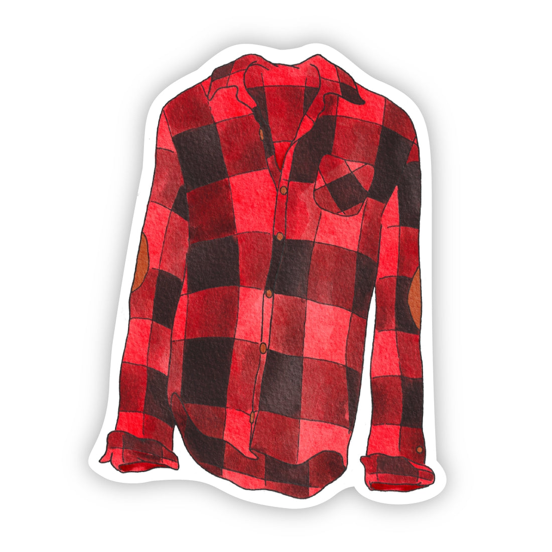 Flannel Shirt Cozy Vibes Sticker