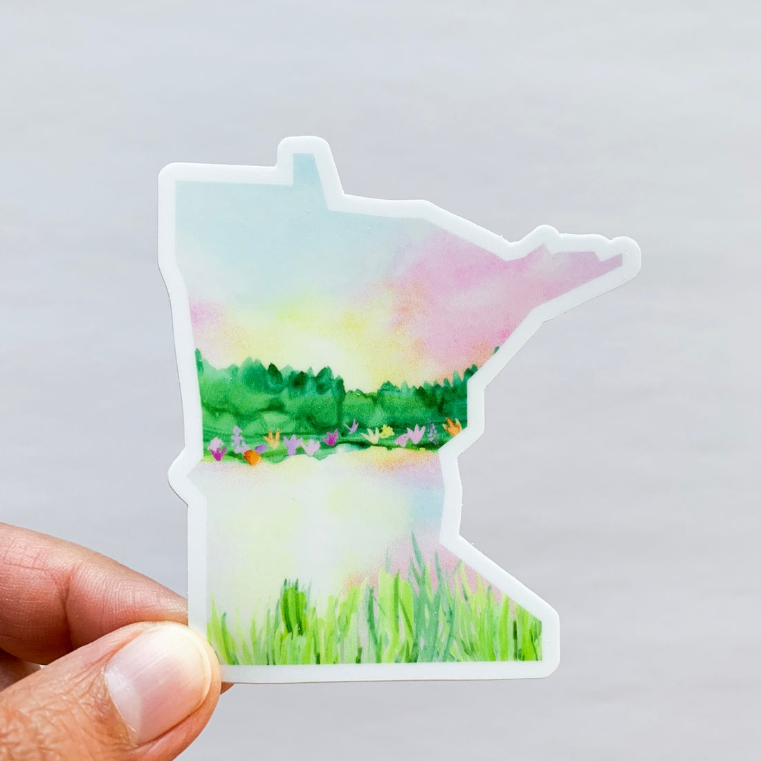 Minnesota Sunset State Sticker Decal