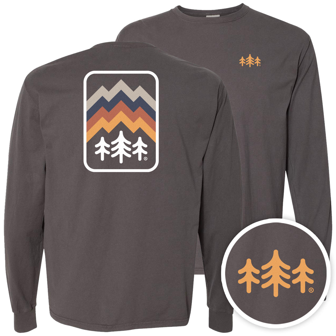 Peaks of Fall Long Sleeve - Highway Grey