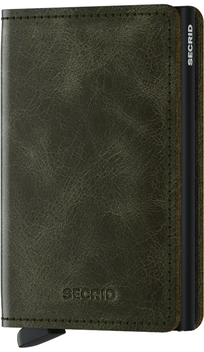 Slimwallet - Vintage Olive-Black